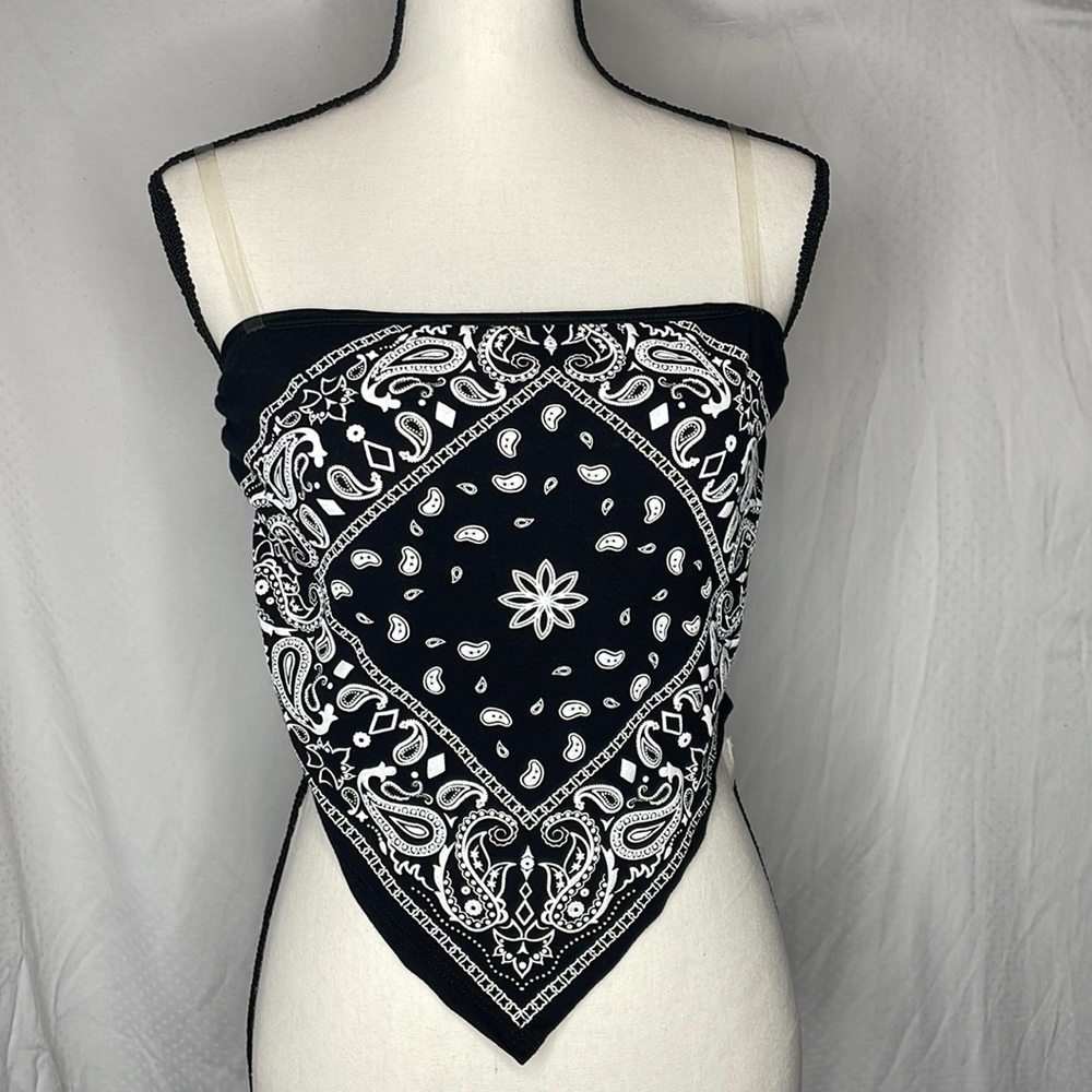 Black bandana top